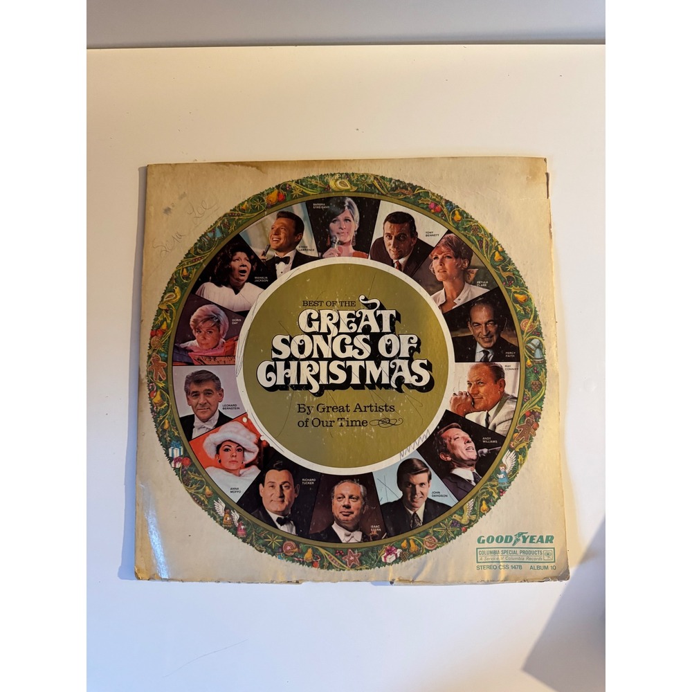 Best of the Great Songs of Christmas Vinyl LP Album 10 Columbia CSS 1478